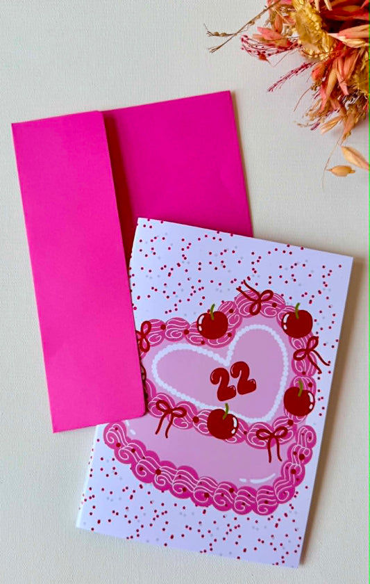 Personalized Birthday Cake Card